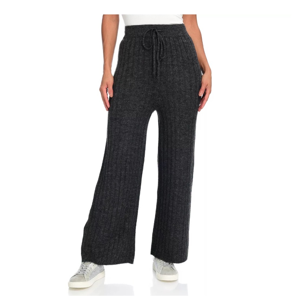 Women’s Theo & Spence Charcoal Rib‎ Knit Wide Leg Pants